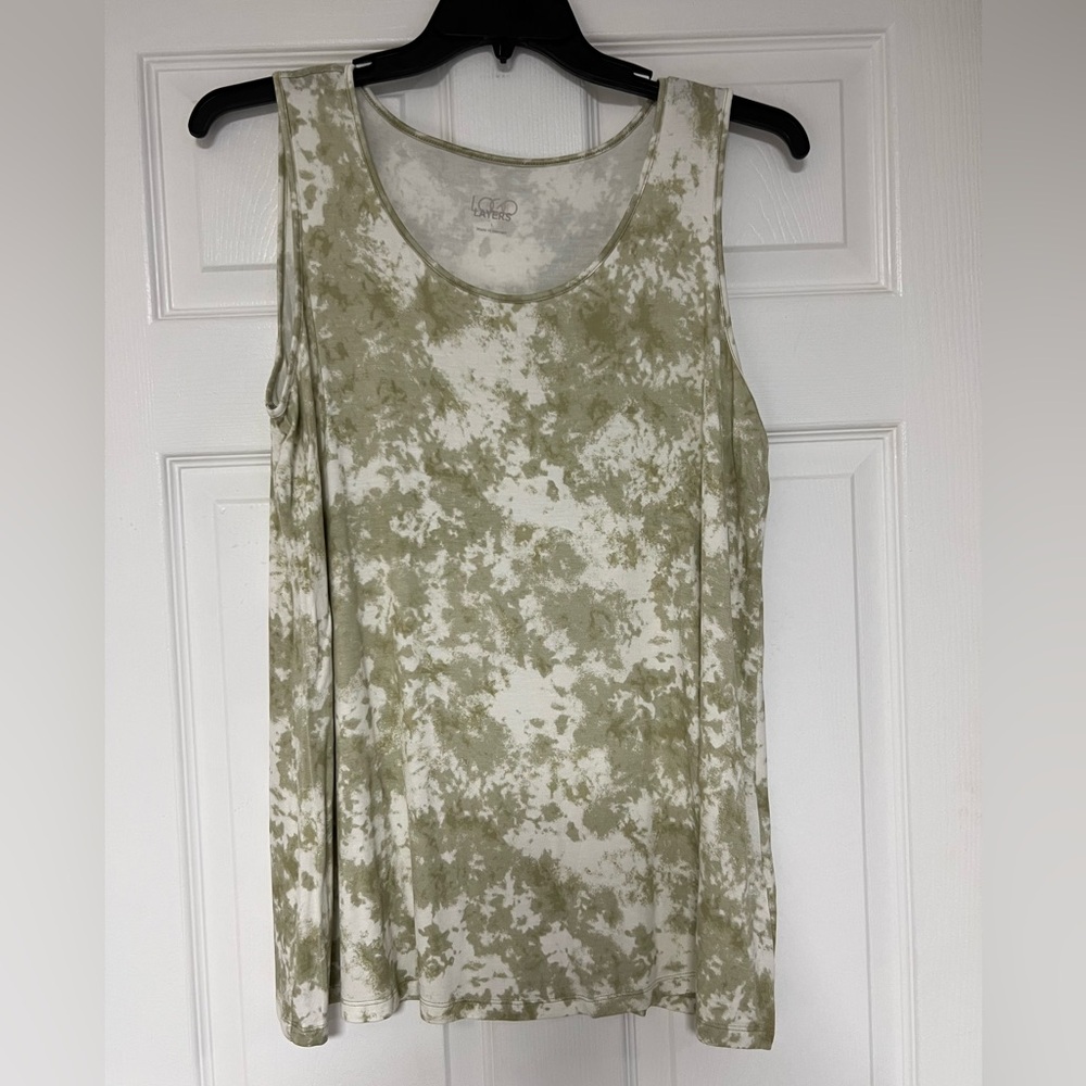 LOGO Green and White Women's Tank Top